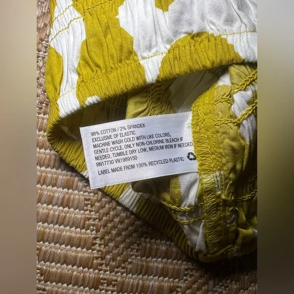 A New Day Women's Smocked Slim Fit Crop Top, Yellow, Size M, Brand New,NWT - Picture 6 of 7